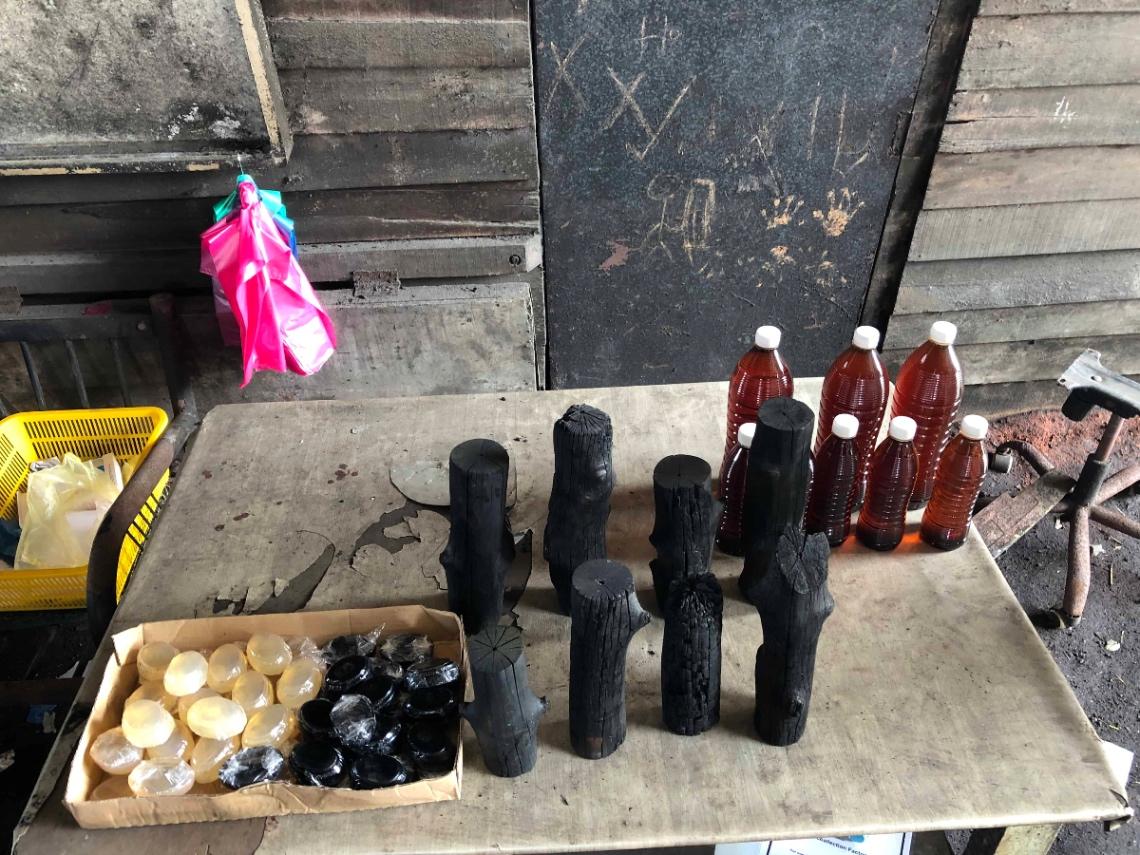 Soap, wood dan charcoal steam water for sale