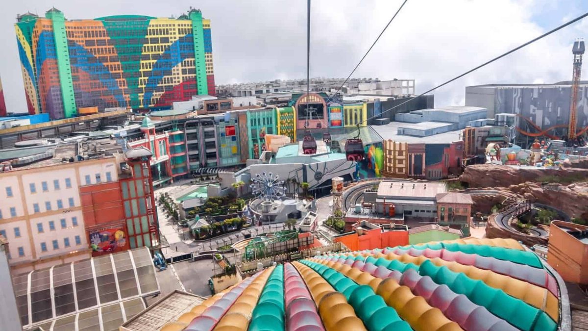 Genting SkyWorlds Theme Park Aerial View From Cable Car